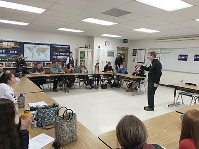 Chris Pappas at Kennett High School