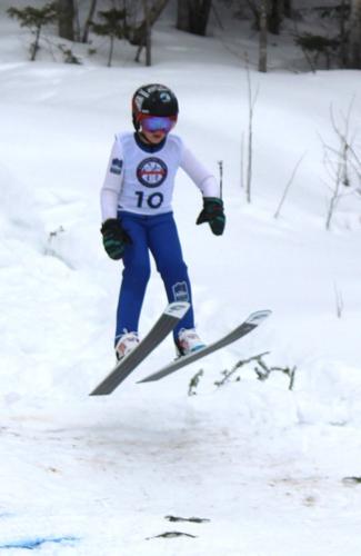 Finley Galligan of the Nansen Ski Club during the K-10 competition