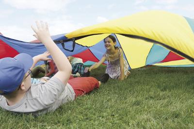 06-24-24 Conway Rec Camp pulling under parachute