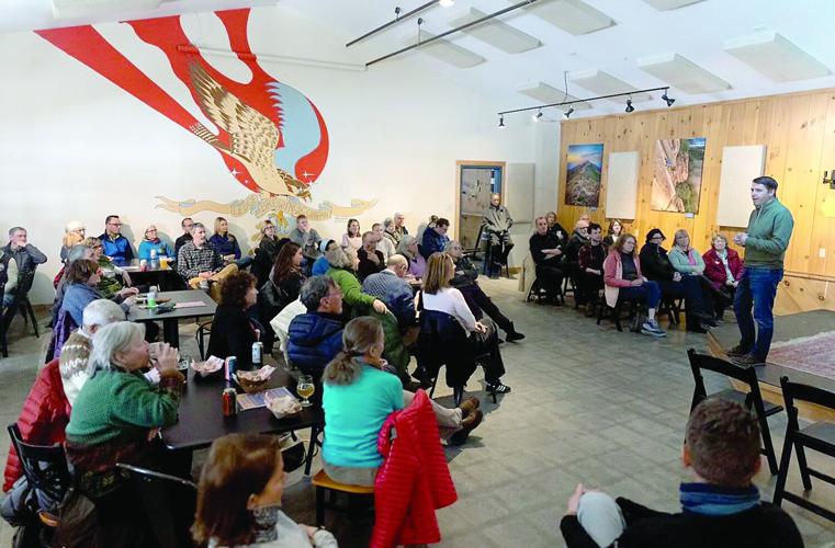 Chris Pappas in Intervale - wide shot