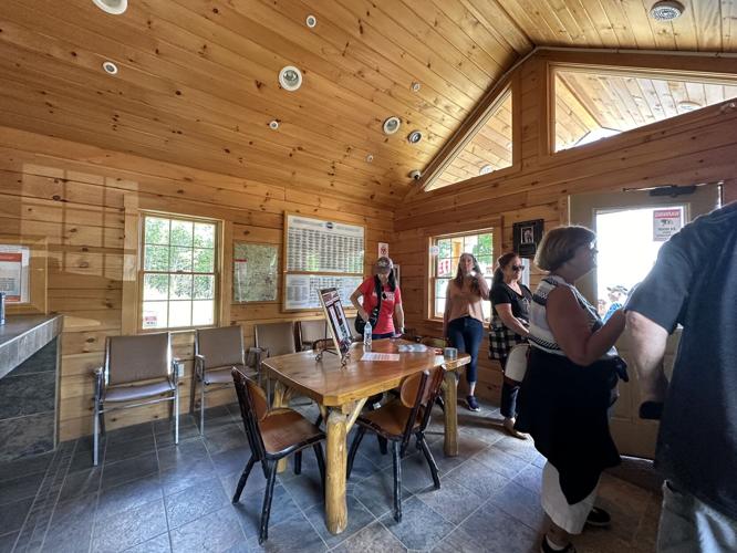 Inside the Lawrence J. Gomes Jericho Warming Hut.