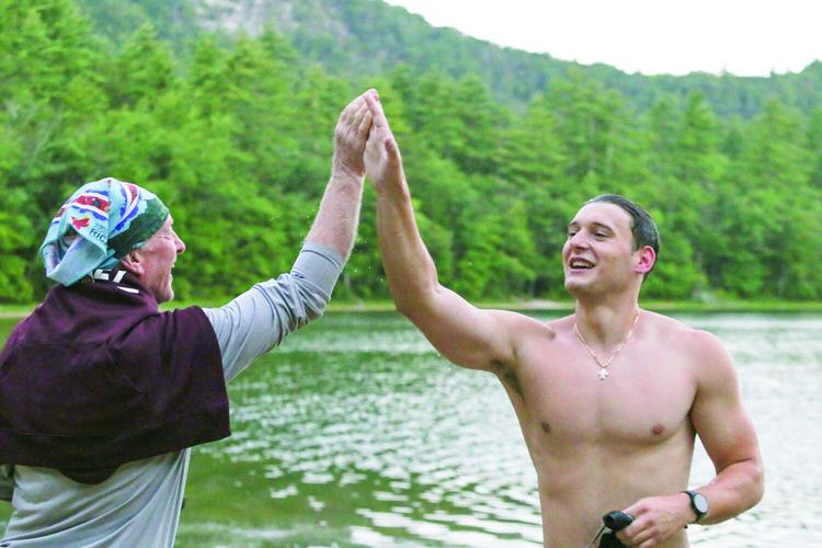 08-21-26 Terry Triathlon Swim high five