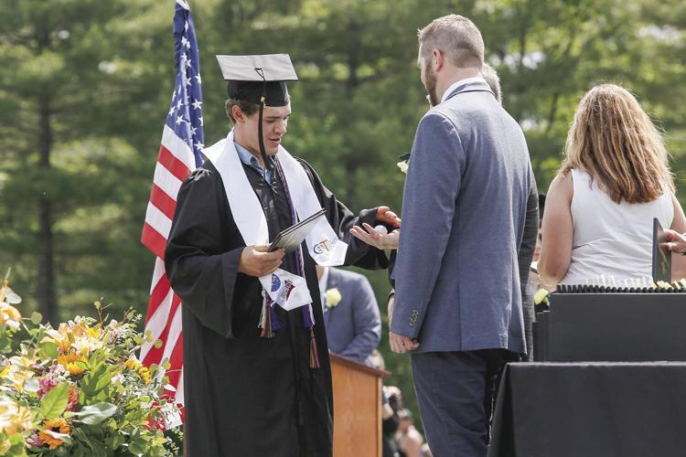 06-11-22 KHS Graduation giving golf ball morneau