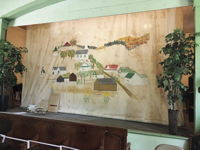 Madison Historical Society Exhibit our town backdrop