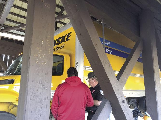 perley talking to driver