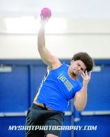 Walker, Moyes capture shot put wins in final Laker indoor track & field regular season meet