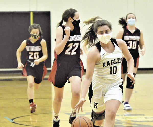 KHS girls hoop - Maddie Stewart steal and layup