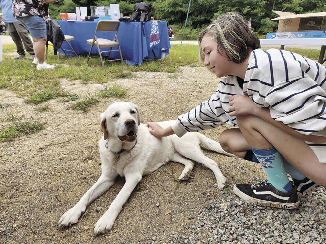 CAHS Rescue Ride petting dog