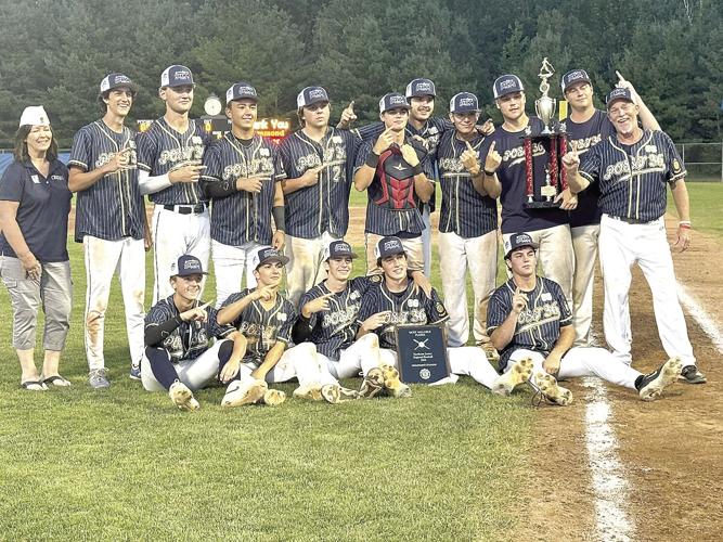 Ryan Scammon Post 36 Junior Baseball Team with trophy