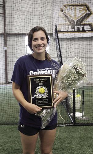 Miss Maine Softball - Morgan Fusco with award