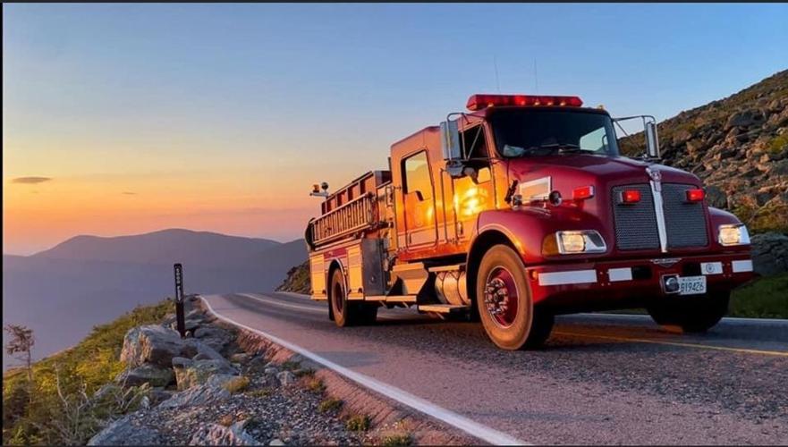 Gorham Fire Truck on Mount Washington on Sunday