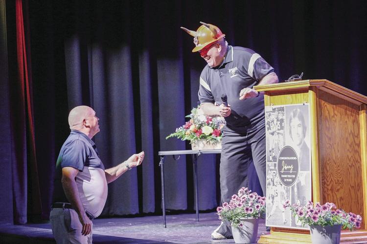 06-11-22 Johnny Eastman Sendoff laughing with doc walker