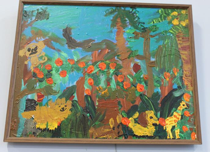 A giraffe and other animals