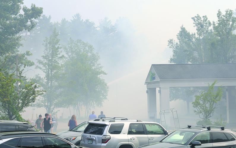 08-13-25 Holiday Inn-Brush Fire smoke from parking lot cars