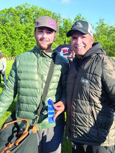 KHS Track - Jonah Katz with Coach Stalin Arias at State Meet