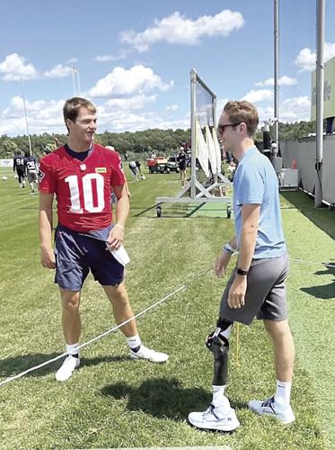 Camden Bailey - with Drake Maye - chatting