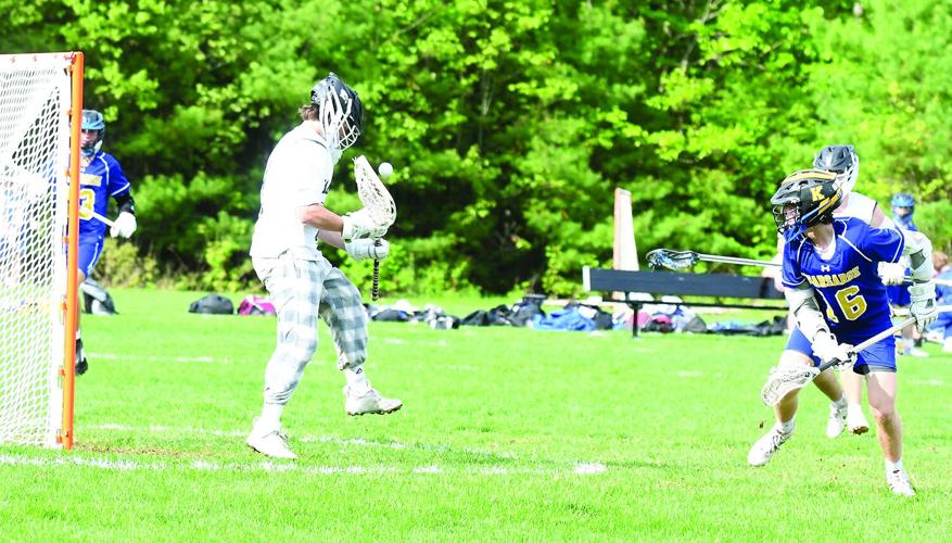 KHS Boys LAX - Richie Vargus in goal save