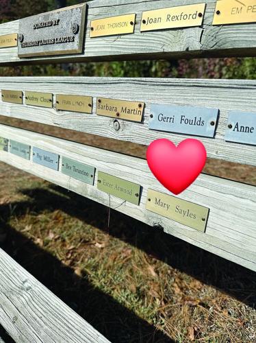 Golf Column - Lake Kezar - Memory bench