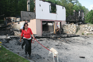 Fire destroys vacant house on Jericho Road