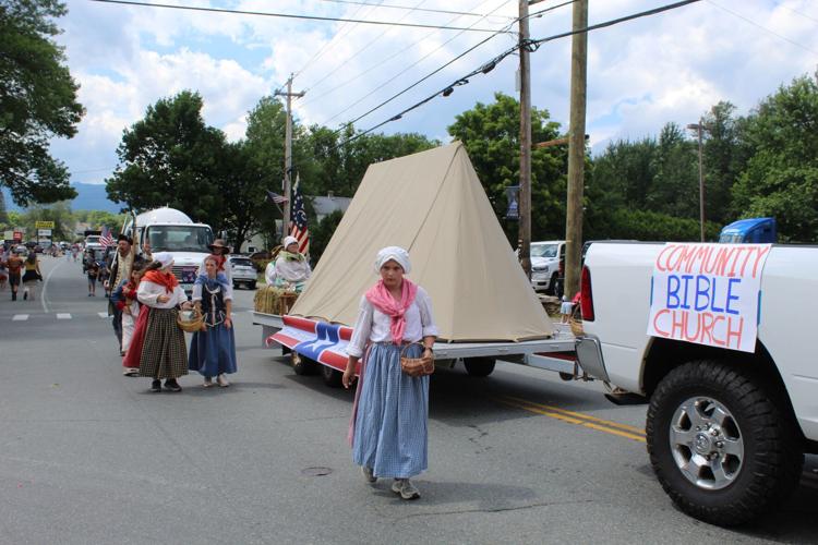 The Community Bible Church float won a prize for its entry in the July 4 Gorham parade