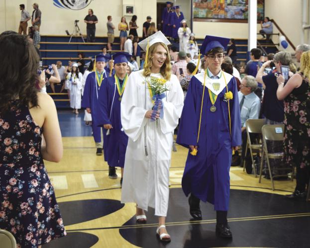 GHS Graduation - salutatorian Abigail Bernier and valedictorian Bryce Gauthier