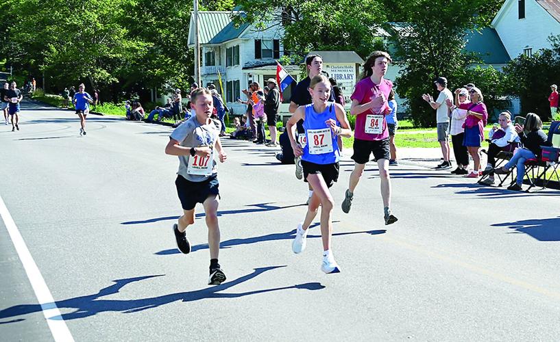 Lovell Old Home Days 5k - two children running