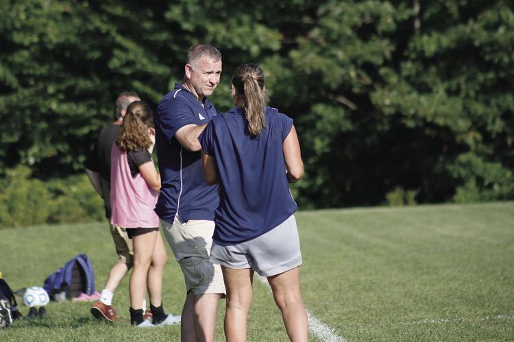 08-20-21 KHS vs Fryeburg WSoc Fryeburg coach talking