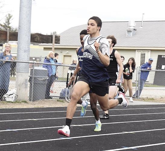 KHS Track - Jacob Adams wins the 100 meters