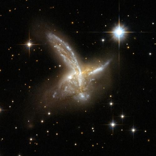 Astronomers reveal two galaxies that resemble bird in flight
