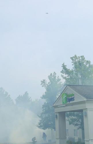 08-13-25 Holiday Inn-Brush Fire drone wide