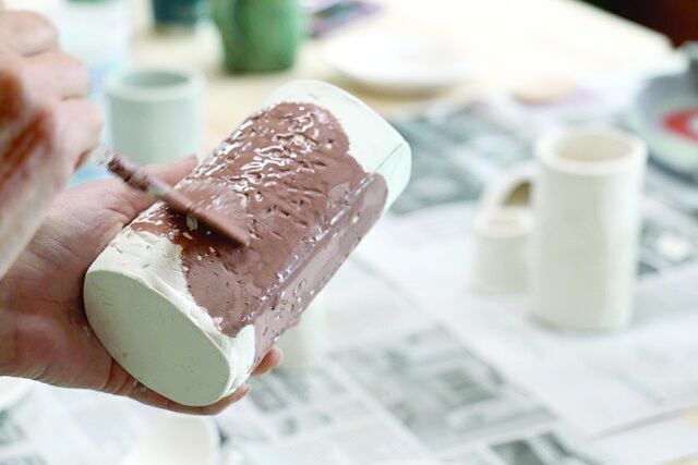 Glazing an Imprinted Holder.tif