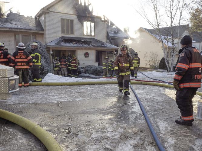 firefighters grouped wide