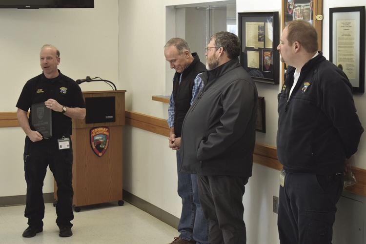 Steve Solomon accepts plaque