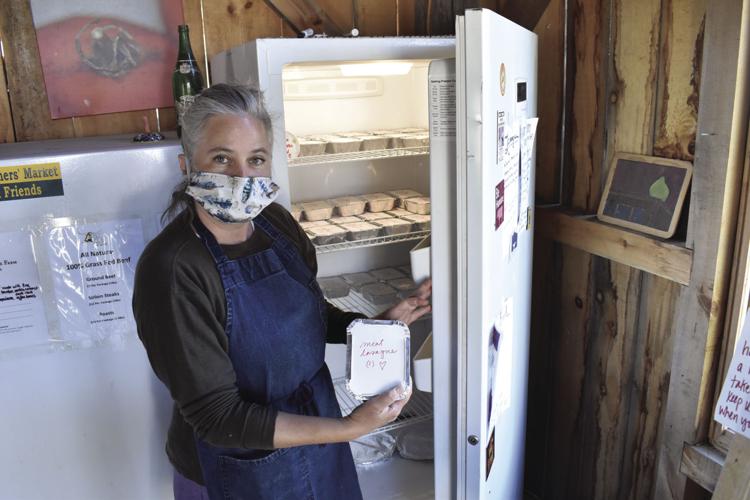 Lianne Prentice in the farm stand