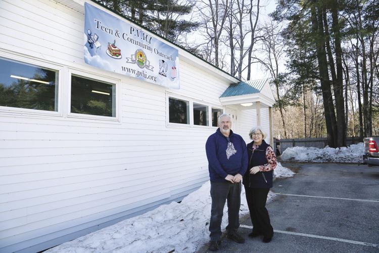 04-02-21 Teen Center Mary and Chris Whitaker outside