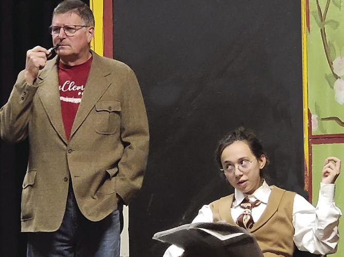 10-25-2022 M&D Mousetrap Rehearsals-Rob and Cosette