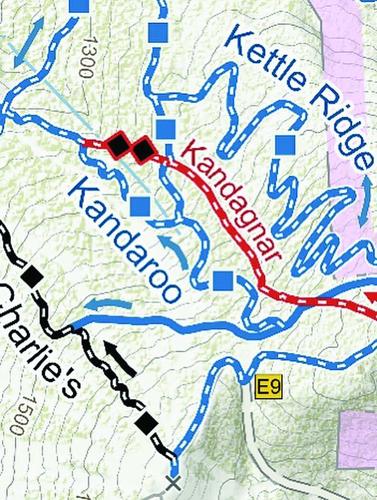 Wheel Family Fun - Hurricane Mountain Zone - close-up map