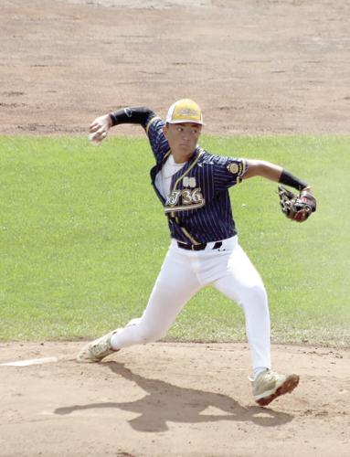 Ryan Scammon Post 36 Junior Baseball Team - Jacob Brown pitching