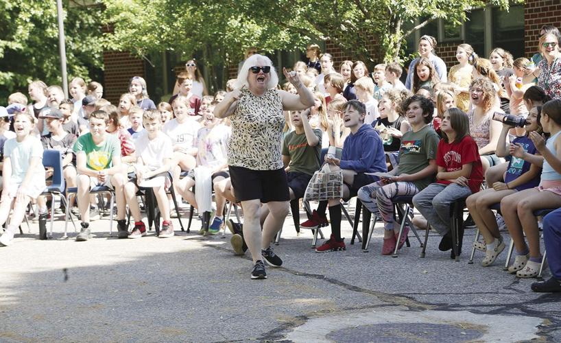 06-13-24 PT Egg Drop horan leading cheer 1