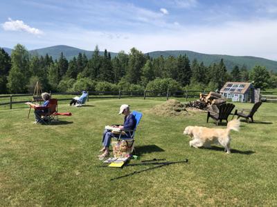 Plein air painting at Galloping Clouds farm