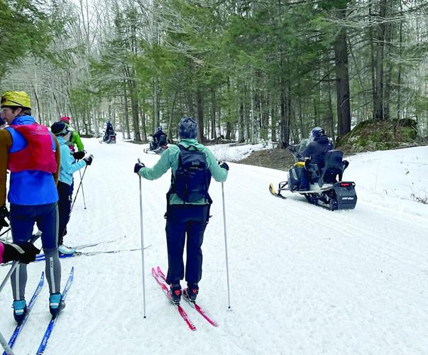 Nordic Tracks - end-of-the-season adventure ski - snowmobilers
