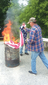 American Legion gathered to properly dispose of nearly 500 American flags