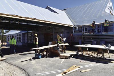 A crew works on the MWV Adult Day Center