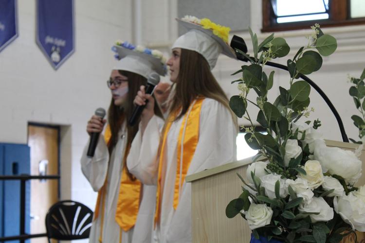 Performing a duet of the national anthem