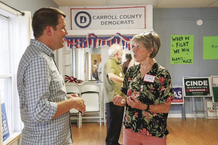 08-14-24 CC Dems Office chatting pappas side