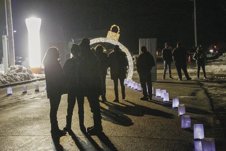 12-31-22 Night of Lights ornament entrance silhouette