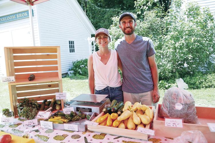 07-14-24 Fryeburg Farmers Market fossil farm pose