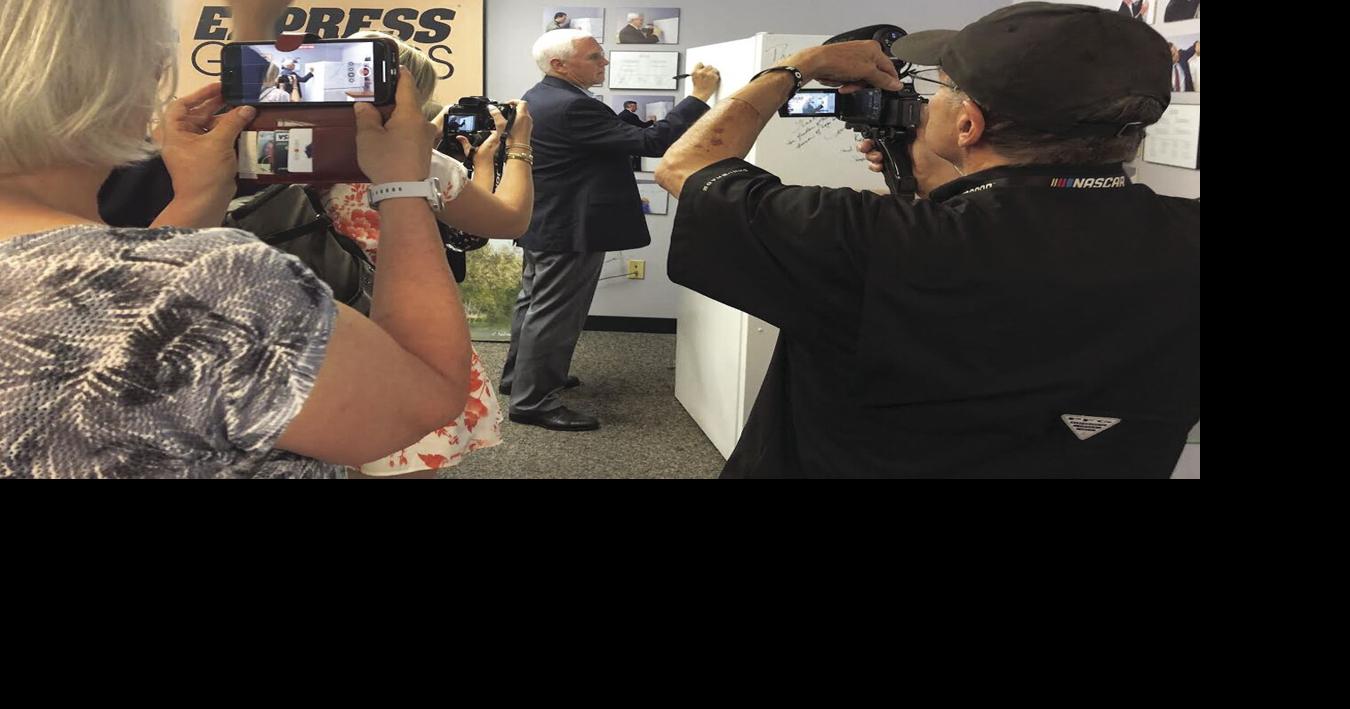 Pence visits Sun: 'This is a first'