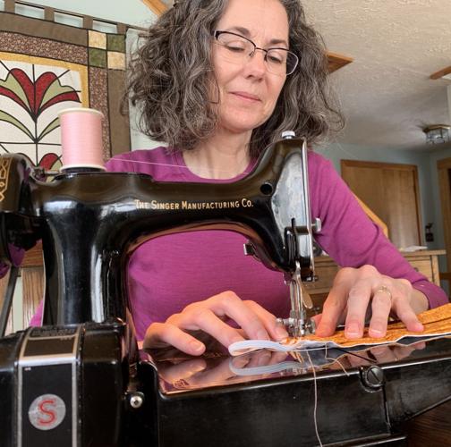 Volunteers are sewing cotton protective masks