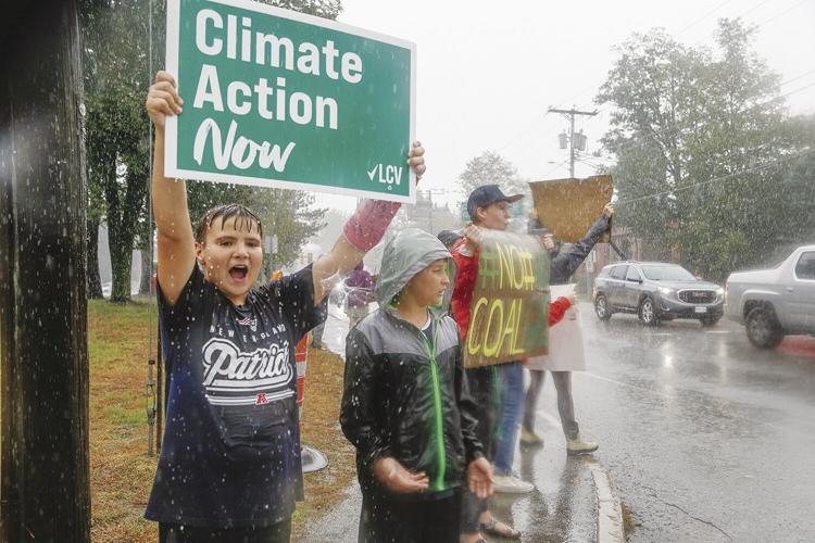 09-24-21 Climate Rally heavy rain shouting